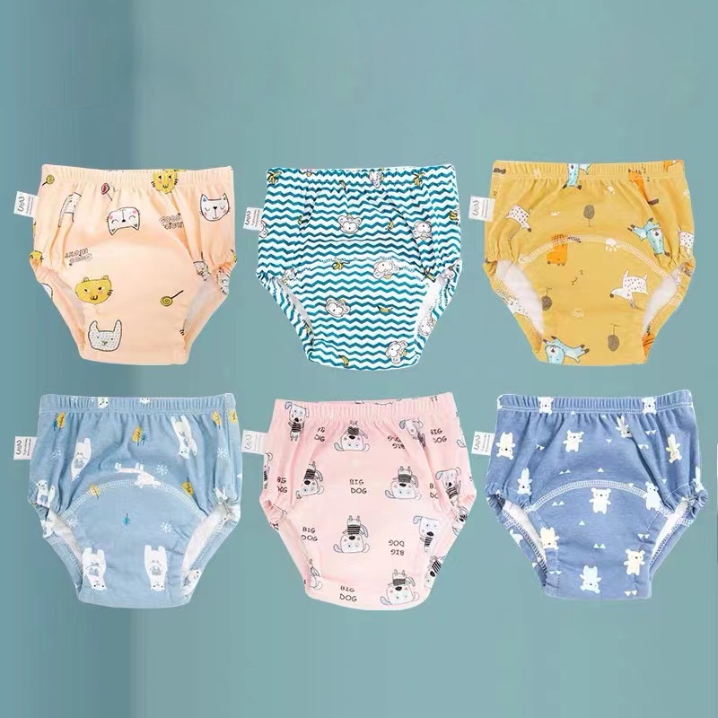 Cloth Diapers & Accessories 67 บาท กางเกงเลิกเพิส กางเกงผ้าอ้อม  กางเกงฝึกฉี่ ซักใช้ซ้ำได้  cotton 100% มี 6 ลายให้เลือก NK03 Mom & Baby