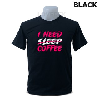 เสื้อยืดสีดำ ลาย COFFEE เสื้อยืดสกรีนลาย เสื้อยืดสีพื้น