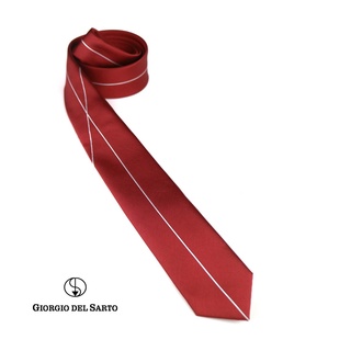 Giorgio Del Sarto Necktie Orange Fabric Texture เนคไทสีส้มมีเท็กเจอร์