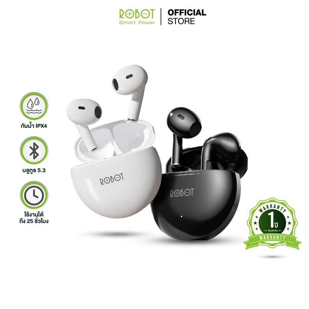 Robot รุ่น Flybuds T10 หูฟังบลูทูธ 5 3 หูฟัง Bluetooth Earphone Earbuds ตัดเสียงรบกวน Wireless