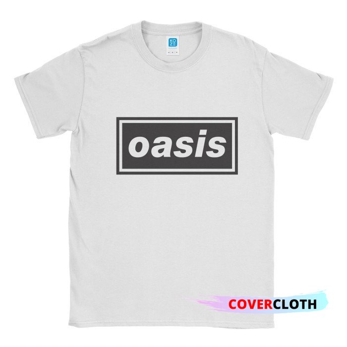 เสื้อยืด พิมพ์ลายโลโก้ Oasis สีขาว