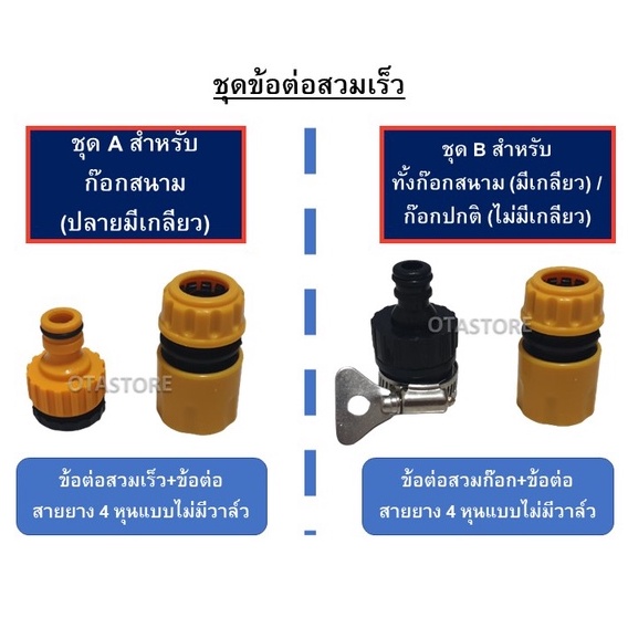 OCEANSTONE (สายยางฟ้าคาดเหลือง) สายยาง 4 หุน เกรด A+ (1/2) 10 เมตร 20 เมตร 25 เมตร 30 เมตร สายยางรดน้ำต้นไม้ ล้างรถ รูปที่ 3