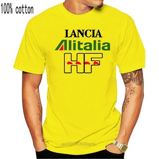 [S-5XL]เสื้อยืด พิมพ์ลาย Lancia HF Alitalia Rally WRC สีขาว สีเทา สไตล์วินเทจ เรโทร