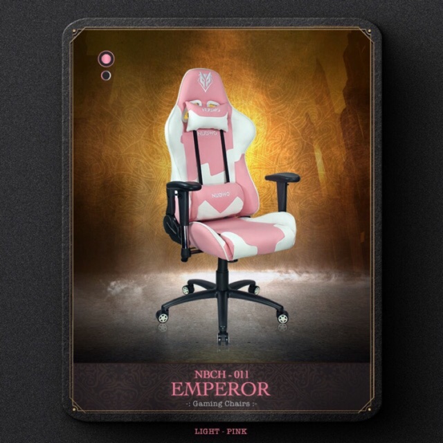 📌NUBWO GAMING CHAIR NBCH-011 (Light-Pink) เก้าอี้เกมส์  ชมพู/ขาว