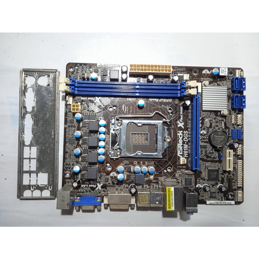 เมนบอร์ด ASRock H61M-DGS บอร์ดมือสอง