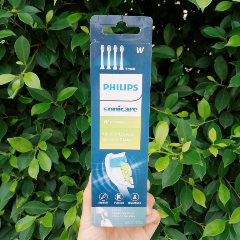 หัวแปรงสีฟันไฟฟ้าโซนิค Sonicare W DiamondClean Standard Sonic Toothbrush 4 Heads #HX6064/65 แพค 4 แท