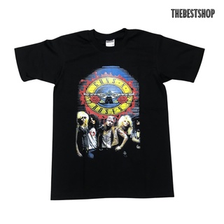 เสื้อยืดสกรีนลายวง GUNS N ROSES สกรีนหน้าหลัง สกรีนสวย ลายใหม่ เสื้อวงร็อค