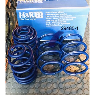 สปริงโหลด H&amp;R Lowering spring บีเอ็มดับเบิลยู BMW 3series E46 316-330 ปี 1998 เตี้ยลง หน้า 30 มิล หลัง 20 มิล