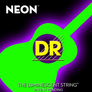 สายกีต้าร์โปร่ง DR Strings แบบเคลือบเรืองแสง รุ่น NGA-11 - สีเขียว