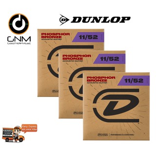 DUNLOP สายกีตาร์ โปร่ง รุ่น DAP1152 ( Med Light .011 - .052 ) ** Made in USA ** // ( 3 ชุด )