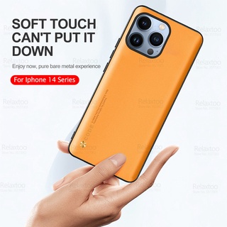 For Iphone 14 Case Plain Skin Leather Phone Cover For Iphone14 Pro Max AIphone 14Pro 14Max Silicone Bumper Camera Protect Fundas