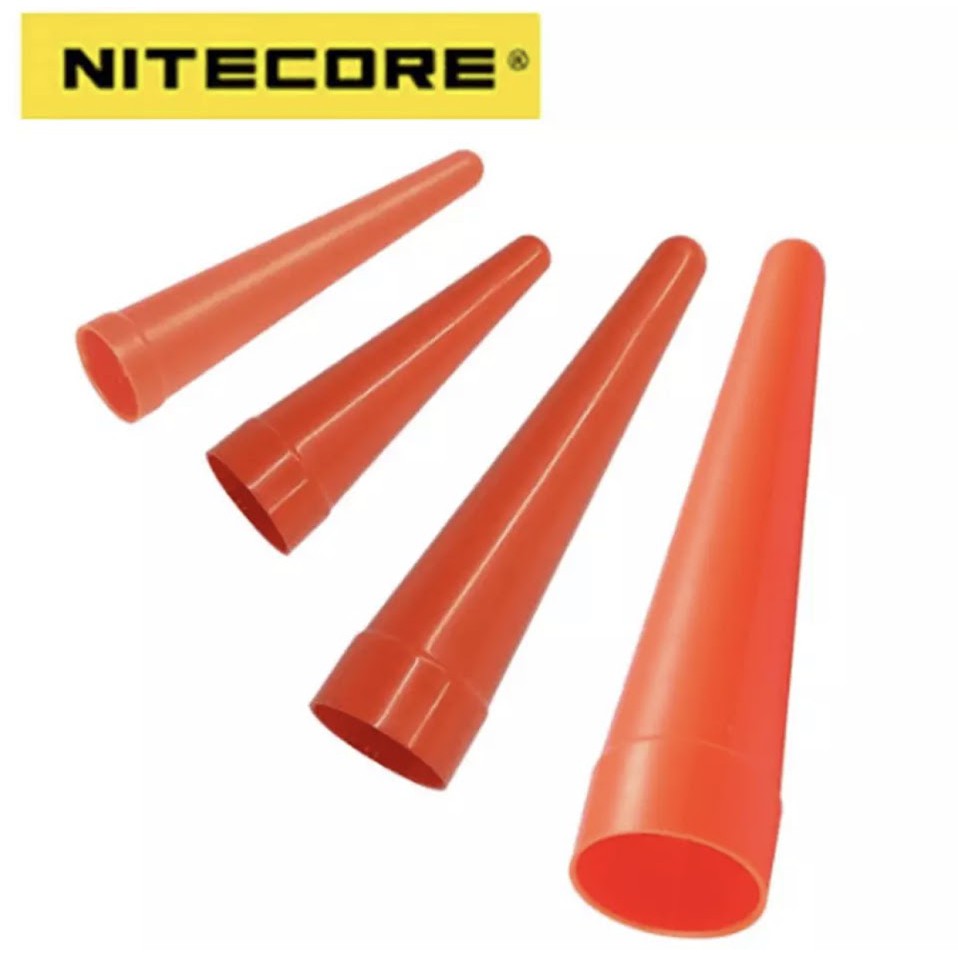 NITECORE LED Light Diffuser สีแดงไม้กายสิทธิ์การจราจร CONE TIP เหมาะสำหรับ ไฟฉายหัว NTW25.4mm NTW32 