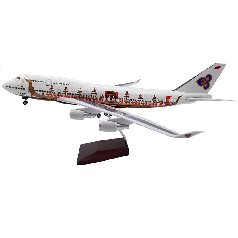 [47CM] โมเดลเครื่องบิน การบินไทย โบอิ้ง 747 สุพรรณหงส์ มี LED (ใช้ระบบสัมผัสหรือเสียง) [Thai Boeing7