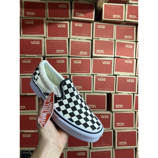 VANS SLIP ON แวนส์สลิปออนลายตาราง%