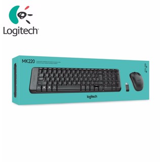 Logitech Keyboard + Mouse Wireless Combo รุ่น MK220 (Black)