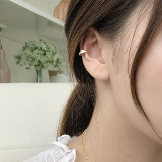 Winterwinter Jewelry Silver925 : เครื่องประดับเงินแท้ Ear cuff ต่างหูหนีบเพชร ไม่ต้องเจาะ สามารถบีบหรือขยายเองได้