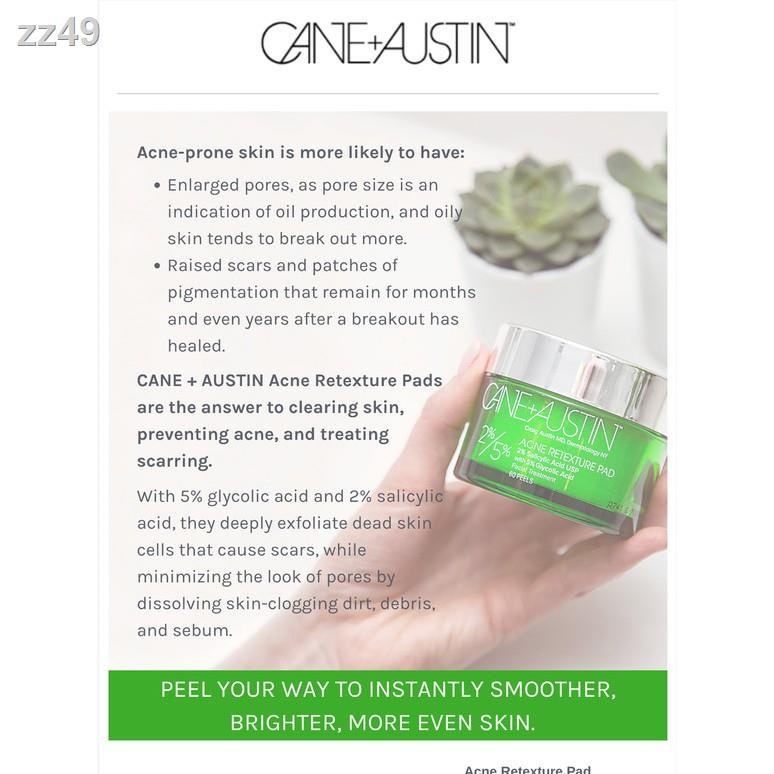 ﹊TheSkincare.TH CANE + AUSTIN Acne Retexture Pad 2/5 แผ่นเช็ดผิว