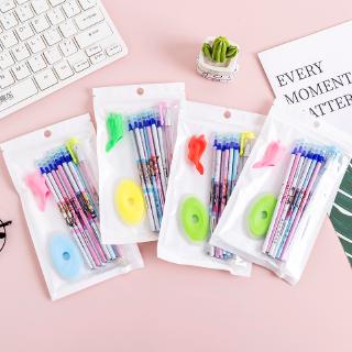 1pcs pen 10pcs blue refill Blue erasable pen set erasable gel pen gift（ pen holder  erasable pen special eraser）0.5mm