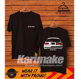 เสื้อยืด ลายรถยนต์ Honda Civic EG REARสามารถปรับแต่งได้