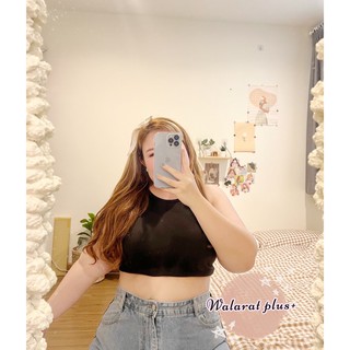 เสื้อกล้ามสาวอวบอ้วน ผ้าร่อง เนื้อดี​มาก ใส่ตึงแค่ไหนร่องก็ไม่แตก รุ่นสีพาทเทล น่าร๊ากกก ไซส์ใหญ่ Plussize