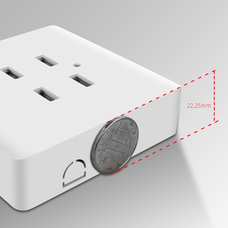 Fa USB Mounting Charger Power Adapter Plug Outlet Grounded Wall Socket 2 4 พอร์ต