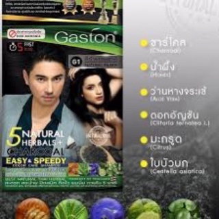 แชมพูเปลี่ยนสีผม Gaston ส่วนผสมจากสมุนไพร กลิ่นไม่ฉุน ปราศจากแอมโมเนีย