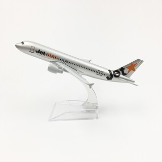 [16cm] โมเดลเครื่องบิน Jetstar 320 (Aircraft Metal Model) วัสดุทำจากเหล็ก มีล้อ พร้อมฐาน ของเล่น ของสะสม เสริมฮวงจุ้ย