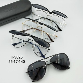 กรอบแว่นตา Polo Henry  Clip-On H3025  ขาไม่สปริง clip-on เปิด-ปิด