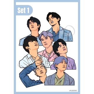 BTS Stickers กันนํ้า ไดคัท