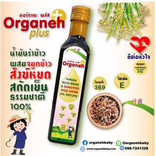 ราคาOrganeh ออร์กาเนะ น้ำมันรำข้าวผสมจมูกข้าวสังข์หยด สกัดเย็น ขนาด 280 มล. สำหรับเด็ก 6 เดือนขึ้นไป