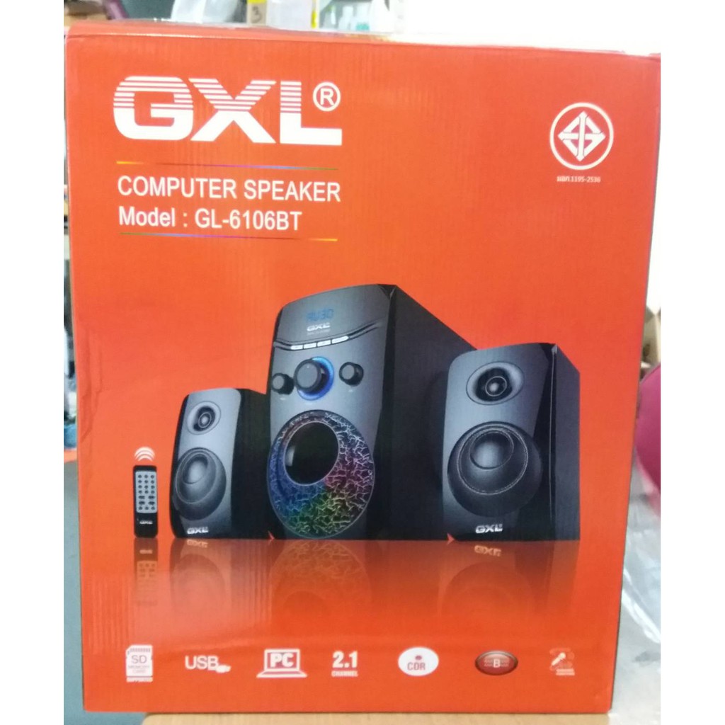 GXL GL-6106BTลำโพง2.1 บลูทูธ Bluetooth Subwoofer Power Output 30 Watts