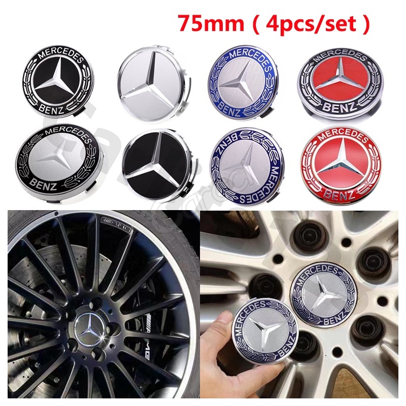 ฝาครอบดุมล้อรถยนต์ 75 มม. แบบเปลี่ยน สําหรับ Mercedes-Benz C180 C200 E260 E300 S350 ML350 GL450 4 ชิ
