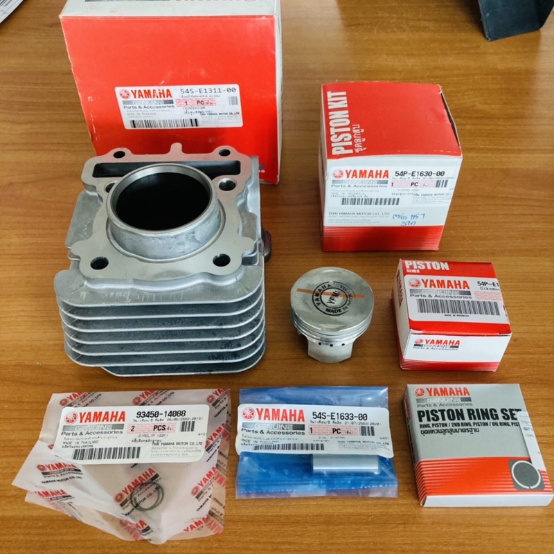 เสื้อสูบเกรด a+ลูกสูบแหวน mio115i ttx fino115i,sprark115i std แท้ yamaha