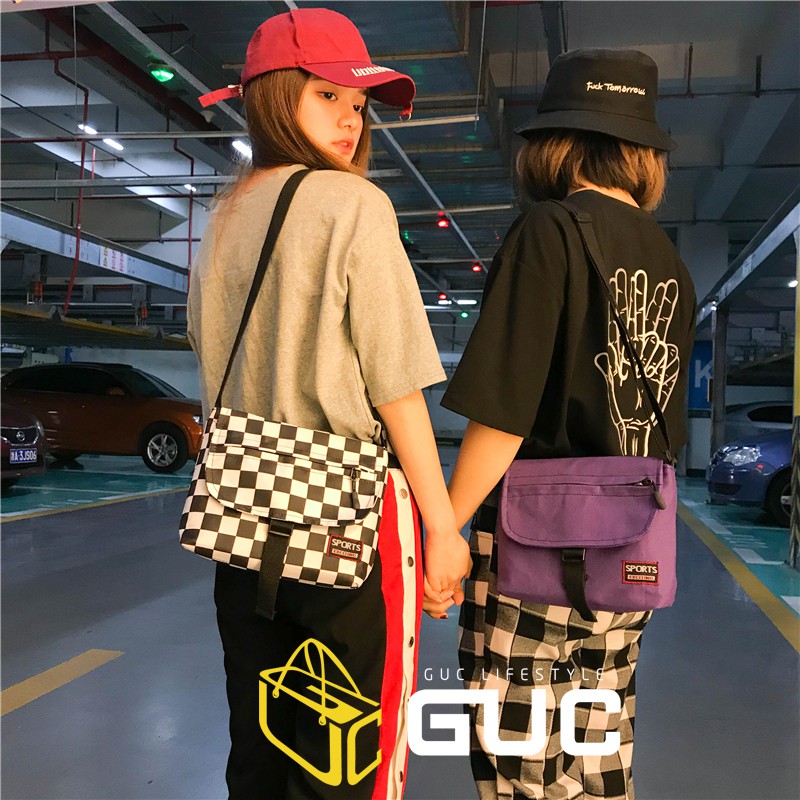 ผ้าสะพายข้างSPORTSสีสดใสสุดซิคB401 GUCกระเป๋า กระเป๋าสะพายข้างผู้ชาย กระเป๋าเป้ bag358