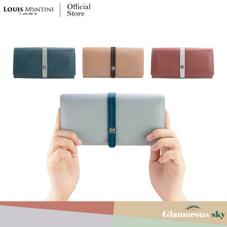 Louis Montini Classic Design Women Wallet Clutch กระเป๋าสตางค์ผู้หญิง หนังวัวแท้ หนังนิ่ม Cowhide Wallet WL42