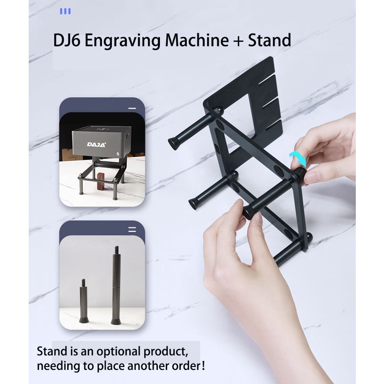 [แกะสลัก DAJA] เครื่องแกะสลักเลเซอร์ DJ6 อุปกรณ์เสริมความสูงคอลัมน์วงเล็บชิ้นเดียวความยาว 5.8 ซม. รว
