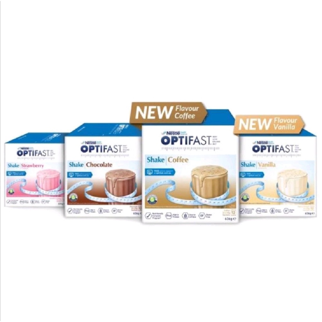 Nestle Optifast VLCD (Very Low Calorie Diet) weight loss shake 12x53g sachets