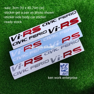 สติกเกอร์ vi-rs civic ferio สําหรับติดตกแต่งด้านข้างรถยนต์ honda