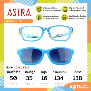 ASTRA แว่นคลิปออนเด็ก+แว่นกรองแสงคอมเด็ก Size 50 | Blue-Yellow