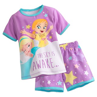 🇺🇸 ของแท้ Disney USA - [Size 5-10] H1150 ชุดนอน Disney: Frozen PJ PALS Short Set for Girls