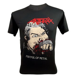 เสื้อกีฬาแขนสั้น ระบายอากาศได้ดี ลาย Lectro Anthrax Fistful Metal แฟชั่นเรโทร สําหรับผู้ชาย