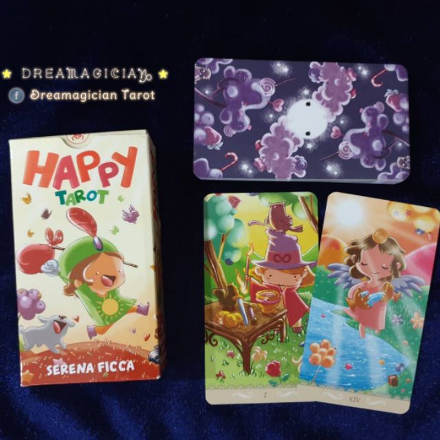 ไพ่ยิปซีลายการ์ตูนน่ารัก Happy Tarot/ไพ่ยิปซีแท้/ไพ่ลดราคา/ไพ่ทาโร่ต์/ไพ่ออราเคิล/ไพ่ยิปซี/Tarot/Oracle Crads