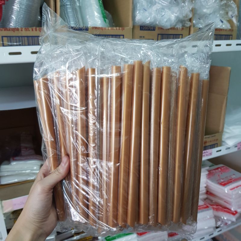 *ยกลัง* หลอดไข่มุกหุ้มฟิล์ม *ไม่สั่งรวมกับสินค้าอื่น* 2000 เส้น พร้อมส่ง หลอดใหญ่ ห่อซีล ห่อซองพลาสติก ห่อฟิลม์ใส