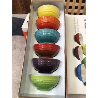 French cool color bowl lecreuset 12CM rainbow color six-piece rice bowl rlr2