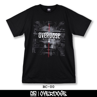 Overdose T-shirt เสื้อยืดคอกลม สีดำ รหัส BC-00(โอเวอโดส)