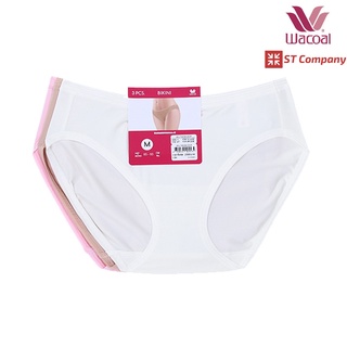 กางเกงใน Wacoal Bikini Panty pack 3 ชิ้น ครีม-ชมพู-เบจ รุ่น WU1M29/WQ6M29 กางเกงในวาโก้ กางเกงในผู้หญิง วาโก้