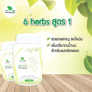 6herbs สูตร1 สมุนไพรหลังคลอด ลดน้ำหนักหลังคลอด สมุนไพรบำรุงน้ำนม เพิ่มน้ำนม กระตุ้นน้ำนม