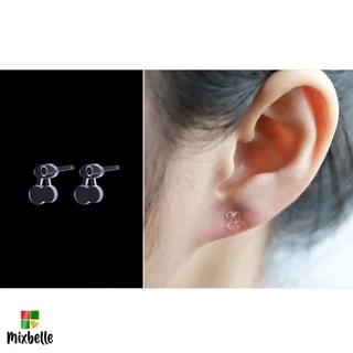 ต่างหูพลาสติก ต่างหูนักเรียน ก้านเสียบหู ใส่ป้องกันรูหูดัน พร้อมส่ง [รหัส XH]