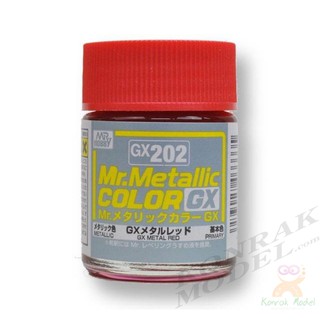 สีสูตรทินเนอร์ Mr.hobby Mr.Metallic Color GX202 METAL RED 18ML