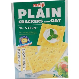 Plain Crackers With Oat 104g แครกเกอร์ธรรมดาผสมข้าวโอ๊ต 104g แพ็ค 4 กล่อง